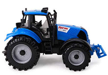 Carica l'immagine nel visualizzatore di Gallery, Trattore agricolo motorizzato con attrito 22cm x 12cm ToylandⓇ Cofano Blu