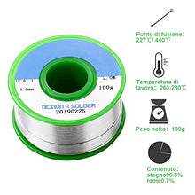 Carica l'immagine nel visualizzatore di Gallery, ZITFRI 2 Pezzi Stagno per Saldatura 1mm 100g Filo Saldare Stagno...