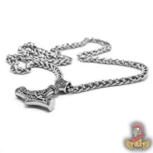 Carica l'immagine nel visualizzatore di Gallery, BaviPower - Collana con ciondolo a forma di martello Thor, Mjolnir, in... - Ilgrandebazar