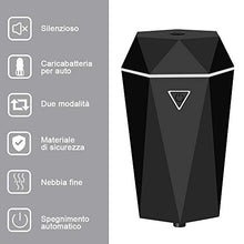 Carica l'immagine nel visualizzatore di Gallery, Rovtop Mini USB Diffusore Auto Umidificatore ultrasonico di Nero - Ilgrandebazar