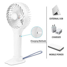 Carica l'immagine nel visualizzatore di Gallery, Zorara Ventilatore Palmare USB, Mini Portatile con Bianco