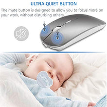 Carica l'immagine nel visualizzatore di Gallery, Mouse wireless Bluetooth silenzioso ricaricabile - Grigio