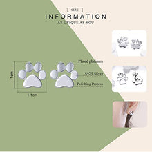 Carica l'immagine nel visualizzatore di Gallery, Bamoer, orecchini a perno a forma di zampa, in argento Sterling Paw-argento - Ilgrandebazar