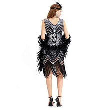 Carica l'immagine nel visualizzatore di Gallery, ShiyiUP Accessori per Flapper Anni '20 Capelli Collana Nero# - Ilgrandebazar