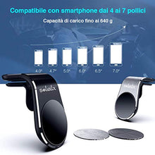 Carica l'immagine nel visualizzatore di Gallery, soleilx Supporto Auto Smartphone Magnetico Universale Porta Cellulare Nero