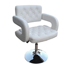 Carica l'immagine nel visualizzatore di Gallery, Polironeshop LISBONA Poltrona Sgabello Girevole Elegante Similpelle da Bianco - Ilgrandebazar