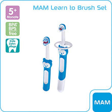 Carica l'immagine nel visualizzatore di Gallery, MAM 70513711 - Set di spazzolini per bambini, Blu, età 5+ mesi - Ilgrandebazar