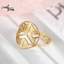 Carica l'immagine nel visualizzatore di Gallery, cooltime Anello da Donna in Acciaio Inox Trinity Hollow out Lady Oro - Ilgrandebazar