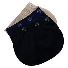Carica l'immagine nel visualizzatore di Gallery, AYE Prolunga Pantaloni Regolabili per Le Donne in Gravidanza, 3 Pezzi (Nero,...