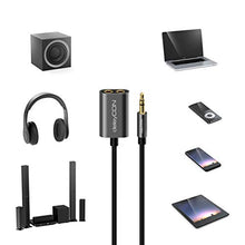 Carica l'immagine nel visualizzatore di Gallery, deleyCON 1x Jack da 3,5mm Audio Splitter Adattatore AUX per Cavo...