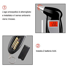 Carica l'immagine nel visualizzatore di Gallery, Faburo Etilometro Portatile Digitale, Professionale Alcool Test con Schermo... - Ilgrandebazar