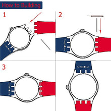 Carica l'immagine nel visualizzatore di Gallery, Impermeabile in silicone orologio da polso Watch Band per Swatch 19mm, Black - Ilgrandebazar