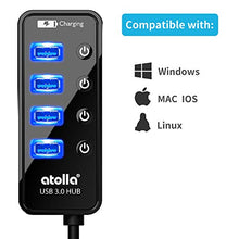 Carica l'immagine nel visualizzatore di Gallery, Atolla Hub USB 3.0 Sdoppiatore Duplicatore USB3-4 porte e 1 porta di...