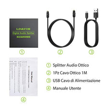 Carica l'immagine nel visualizzatore di Gallery, LiNKFOR 1X3 Splitter Ottico Audio 3 Porte 5.1CH SPDIF Digitale 1 In...