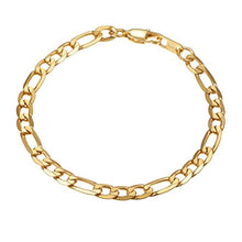 Carica l'immagine nel visualizzatore di Gallery, PROSTEEL Uomo Bracciale Catena Figaro Semplice in Acciaio 6 Mm - Oro - Ilgrandebazar