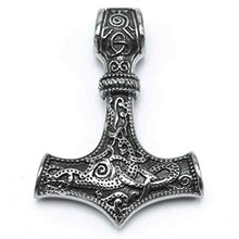 Carica l'immagine nel visualizzatore di Gallery, BaviPower - Collana con ciondolo a forma di martello Thor, Mjolnir, in... - Ilgrandebazar