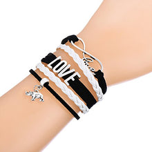 Carica l'immagine nel visualizzatore di Gallery, Legemeton Intrecciato Infinity Amore bracciali Multistrato con Black - Ilgrandebazar