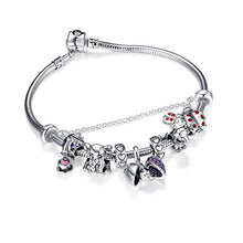 Carica l'immagine nel visualizzatore di Gallery, Charms Cane Bead Da Donna Argento Sterling 925 Con Cristallo Swarovski... - Ilgrandebazar