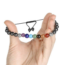 Carica l'immagine nel visualizzatore di Gallery, JSDDE - Braccialetto Elastico da Donna con 7 Chakra e Pietra Di Ematite.