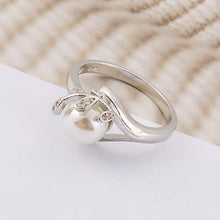 Carica l'immagine nel visualizzatore di Gallery, Elisimo - Anello da donna con perla rotonda, in argento sterling 925 - Ilgrandebazar