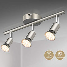 Carica l'immagine nel visualizzatore di Gallery, Faretti LED da soffitto orientabili I plafoniera moderna Nichel Opaco.