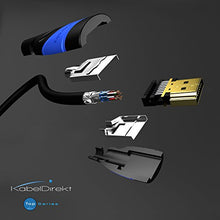 Carica l'immagine nel visualizzatore di Gallery, KabelDirekt 20m Cavo HDMI 4K, compatibile con (HDMI 2.0a/b, 20 m, Nero/Blu