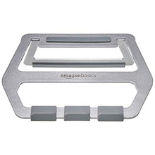 Carica l'immagine nel visualizzatore di Gallery, AmazonBasics - Supporto richiudibile in alluminio per PC portatili Argento