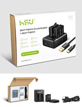 Carica l'immagine nel visualizzatore di Gallery, HSU - Batteria e caricatore doppio compatibile per Gopro Hero Per 5 6 7