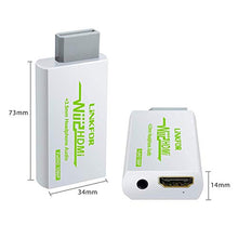 Carica l'immagine nel visualizzatore di Gallery, LiNKFOR Wii Convertitore con Cavo HDMI 3ft/Convertitore a HDMI/Wii Bianco