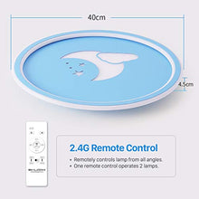 Carica l'immagine nel visualizzatore di Gallery, Plafoniera Led Moderna Dimmerabile con Telecomando, Lampada Soffitto 36W Blu
