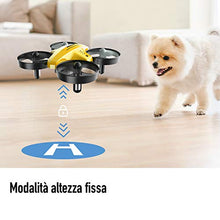 Carica l'immagine nel visualizzatore di Gallery, ATOYX 66C RC Mini Drone con Telecomando Funzione di Sospensione Giallo