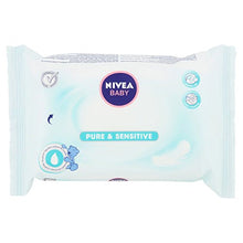 Carica l'immagine nel visualizzatore di Gallery, Nivea Baby Salviettine Pure &amp; Sensitive - Pacco da 63 Pezzi - Ilgrandebazar