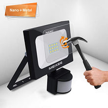 Carica l'immagine nel visualizzatore di Gallery, MEIKEE Faretto con Sensore di Movimento 10W, SMD, Nero, Bianco Freddo - Ilgrandebazar
