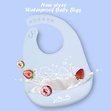 Carica l'immagine nel visualizzatore di Gallery, Viedouce Bavaglini Neonato Impermeabili，Silicone Bavaglino per color-03