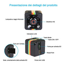 Carica l'immagine nel visualizzatore di Gallery, Mini Telecamera Spia Nascosta con Micro sd 32GB, Full HD 1080P Microcamera...