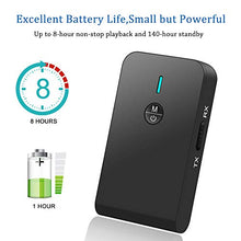 Carica l'immagine nel visualizzatore di Gallery, Trasmettitore Ricevitore Bluetooth 5.0, 2 in 1 Adattatore Nero