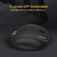 Carica l'immagine nel visualizzatore di Gallery, AKSEA Mouse Wireless 2,4 G, Ergonomico, 6 Tasti, mouse - black