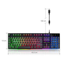 Carica l'immagine nel visualizzatore di Gallery, EMPIRE GAMING Tastiera PC Empire K300 QWERTY– 105 Tasti Semi-Meccanici di...