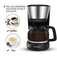 Carica l'immagine nel visualizzatore di Gallery, Aigostar Chocolate 30HIK - Macchina per caffe’ 10 Tazze, 30HIK, Black