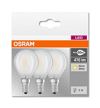 Carica l'immagine nel visualizzatore di Gallery, Osram BASE CLAS P Lampada LED E14, 4.5 W, Luce calda, 3 Lamp [Classe di... - Ilgrandebazar