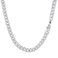 Carica l'immagine nel visualizzatore di Gallery, PROSTEEL Collana Uomo a Catena Cubana Incisione Semplice per Argento(5mm) - Ilgrandebazar