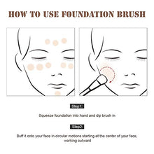 Carica l'immagine nel visualizzatore di Gallery, Eono by Amazon - Pennello Fondotinta Piatto Kakuki per Trucco Viso bianca