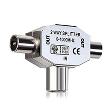 Carica l'immagine nel visualizzatore di Gallery, kwmobile distributore per antenna adattatore a T Splitter con 0-1000 MHz -...
