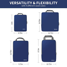 Carica l'immagine nel visualizzatore di Gallery, Eono by Amazon - Organizzatori da Viaggio a Compressione, 4 Pezzi, Navy