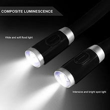 Carica l'immagine nel visualizzatore di Gallery, LEDGLE LED luce del libro, mani libere, braccio flessibile, 6500-7000K, Nero - Ilgrandebazar