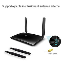 Carica l'immagine nel visualizzatore di Gallery, TP-Link TL-MR6400 Router 4G LTE Wireless ,300Mbps, Porta LAN/WAN, Senza... - Ilgrandebazar