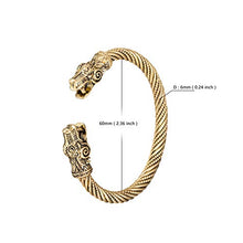 Carica l'immagine nel visualizzatore di Gallery, Oro antico drago vichingo braccialetti e braccialetto Love... - Ilgrandebazar