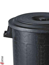 Carica l'immagine nel visualizzatore di Gallery, Stefanplast Bidone Immondizia con Coperchio, Plastica, Nero, 50 50 Litri