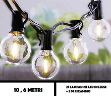 Carica l'immagine nel visualizzatore di Gallery, JP-LED Catena Di Luci LED【 Con 27 Lampadine Led G40 】Luci Da Esterno E Da...