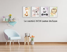Carica l'immagine nel visualizzatore di Gallery, Stampe per Cameretta Bambini 4 Poster di Simpatici Cuccioli